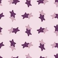 Stars seamless pattern. Hand drawn background celebration. vector