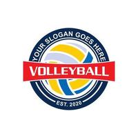 volleyball emblem logo , sport logo vector