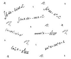 black and white pattern mathematical formulas vector