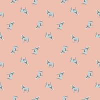 Seamless pattern of donkey. Domestic animals on colorful background. Vector illustration for textile.