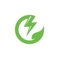 logotipo de energía verde, logotipo de tecnología ecológica vector