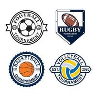 un conjunto de vectores de campeonato, un conjunto de logotipos deportivos