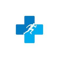 logotipo de deporte saludable, logotipo de deporte médico vector