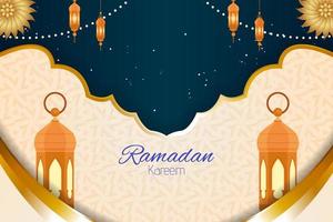 Ramadan kareem islamic background with element vector