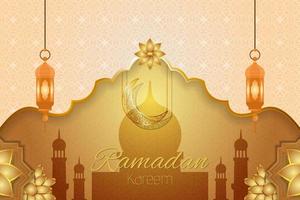 Ramadan kareem islamic background with element vector