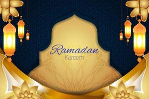 Ramadan kareem islamic background with element vector