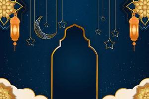 Ramadan kareem islamic background with element vector