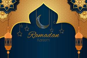 Ramadan kareem islamic background with element vector