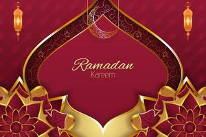 Ramadan kareem islamic background with element vector