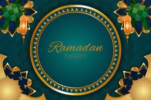 Ramadan kareem islamic background with element vector