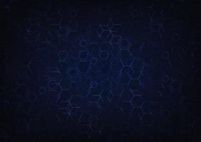 diseño hexagonal azul abstracto de la plantilla de estilo blockchain. superpuesto con fondo de estilo criptográfico. ilustración vectorial vector