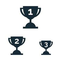 Trophy Icon Design Template Elements vector