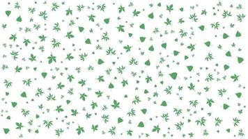 Flower pattern white and green ornament vector