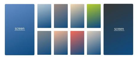 Gradient backgrounds for screen set vector