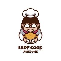 Illustration vector graphic of Lady Cook, good for logo design