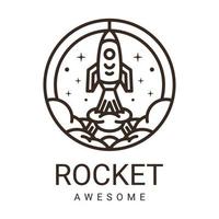 Illustration vector graphic of Rocket, good for logo design