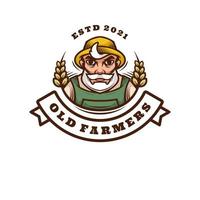 Illustration vector graphic of Old Farmer, good for logo design