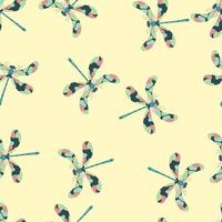 Pattern with dragonflies. The dragonfly is flying. Illustration for textile, wallpaper, background. vector