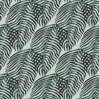 Abstract seamless botany pattern with dark fern silhouettes shapes. Light pastel background. Doodle print. vector