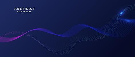 Abstract blue background with flowing lines. vector