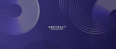 Abstract dark background with white circle rings vector