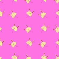 Umbrella bunny seamless pattern. Funny characters background. vector