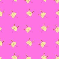 Umbrella bunny seamless pattern. Funny characters background. vector