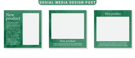 Social media template. Trendy editable social media post template. Mockup isolated. Template design vector