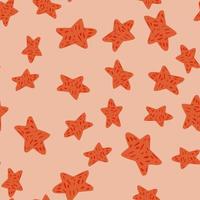 Stars seamless pattern. Hand drawn background celebration. vector