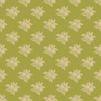 Apples seamless pattern on green background. Vintage botanical wallpaper. vector