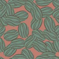 Pale green watermelon random silhouettes seamless pattern. Pink background. Natural organic shapes. vector