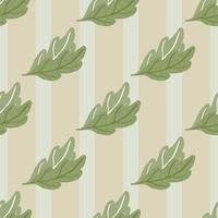Leaves of oak seamless pattern. Hand drawn natural background . vector