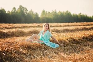 sexy woman  in field photo