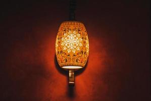 stylish lamp on the wall photo