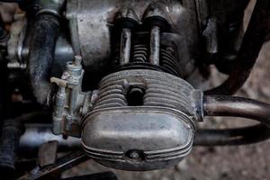 rusty motorcycle. vintage photo