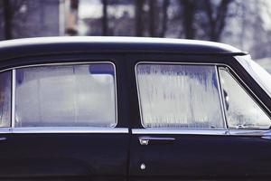 Windows of an old vintage car photo