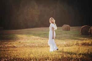 Romantic Girl in field photo