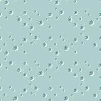 Seamless pattern bubbles on turquoise background. Grid flat texture of soap for any purpose. vector