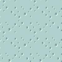 Seamless pattern bubbles on turquoise background. Grid flat texture of soap for any purpose. vector