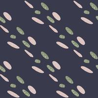 Seamless pattern pebbles. Beautiful texture gravel for fabric design. Repeated template stone in doodle style for fabric. vector