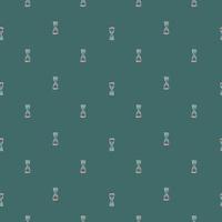 Minimalistic seamless pattern with hourglass silhouettes. Little ornament on turquoise background. vector