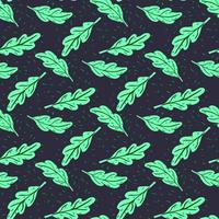 Oak leaf seamless pattern. Plant background. vector