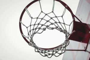 basketball hoop against the sky photo