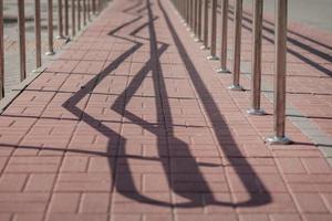 outdoor tile with metal railing photo