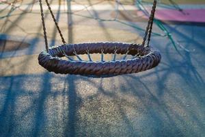 large wicker swing photo