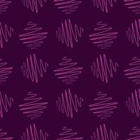Soundwave seamless pattern. Curve waves background. vector