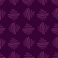 Soundwave seamless pattern. Curve waves background. vector