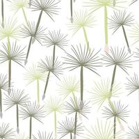 Isolated purple and beige random dandelion flowers seamless pattern. White background. vector