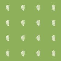 Organic palm leaf seamless pattern with hand drawn foliage print. Simple color background. Vector illustration for seasonal textile.