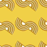 Abstract seamless pattern on bright yellow background. Geometrical shapes for textile design. vector